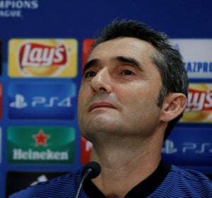 Ernesto Valverde, durante la rueda de prensa Ernesto Valverde, durante la rueda de prensa