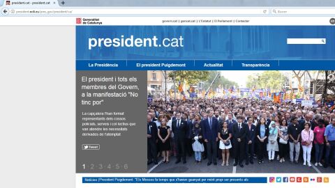 La nueva web de Puigdemont