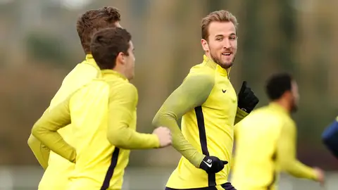 Harry Kane, en el entrenamiento del Tottenham en Londres Harry Kane, en el entrenamiento del Tottenham en Londres