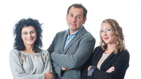 Chelo Bustos, Paco Mu&ntilde;oz y Elka Dimitrova