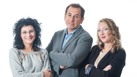 Chelo Bustos, Paco Muñoz y Elka Dimitrova Chelo Bustos, Paco Muñoz y Elka Dimitrova