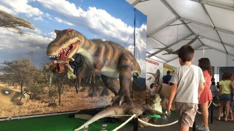 Uno de los dinosaurios de la exposici&oacute;n
