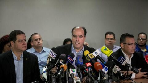El presidente del Parlamento, el opositor Julio Borges