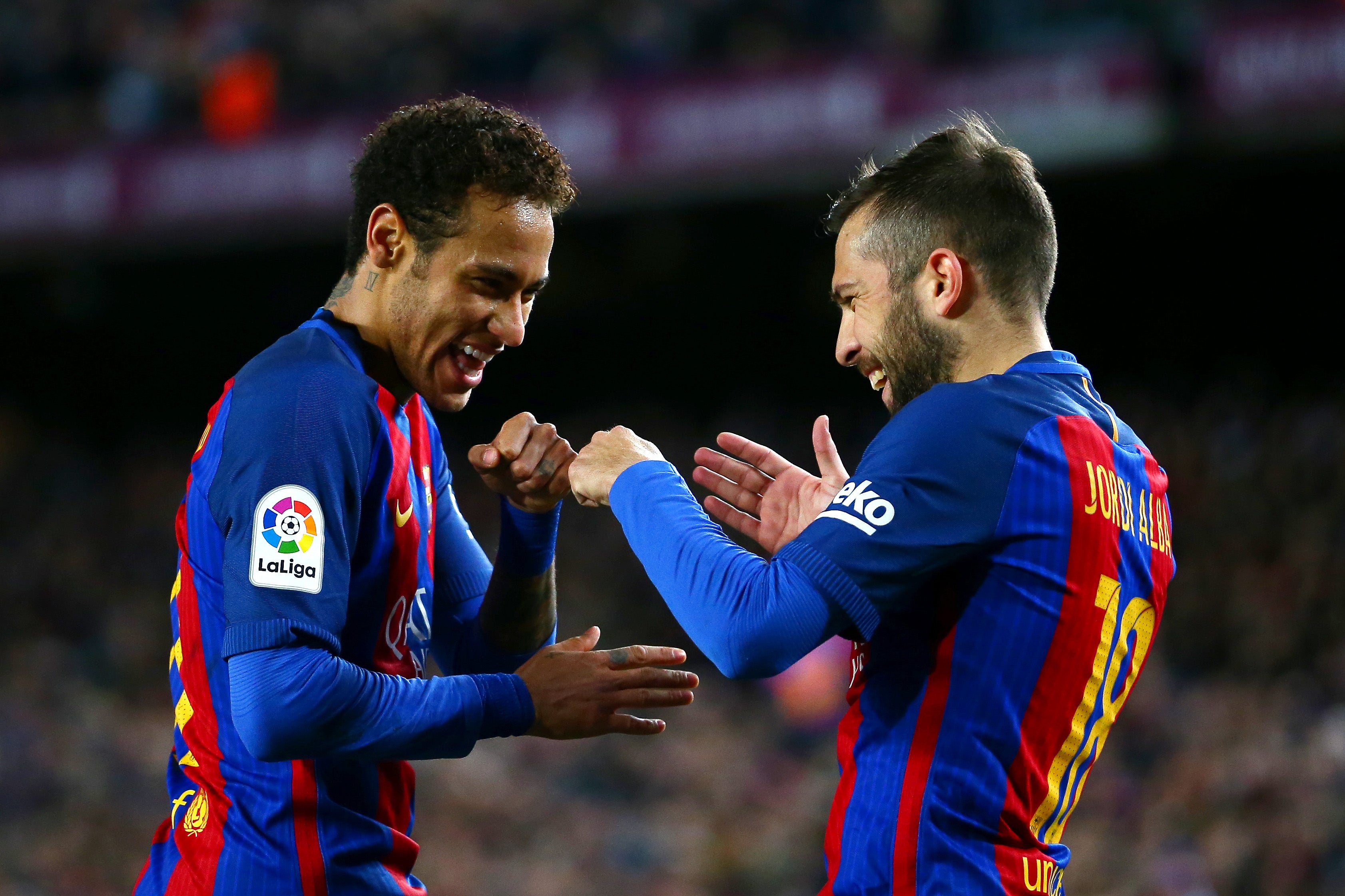 Jordi Alba: "Para mí, mucho mejor sin Neymar" Jordi Alba: "Para mí, mucho mejor sin Neymar"