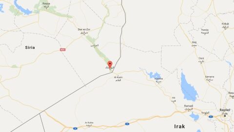 La ciudad siria de Albukamal, fronteriza con Irak