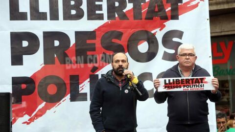 Los vicepresidenteS de la ANC, Agust&iacute; Alcoberro, y de &Ograve;mnium, Marcel Mauri