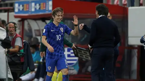 Modric, feliz tras lograr el billete al Mundial de Rusia Modric, feliz tras lograr el billete al Mundial de Rusia