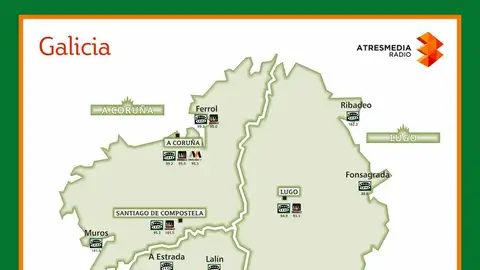 Mapa Onda Cero Galicia Onda Cero Galicia Radio