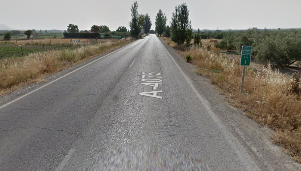Carretera donde ha tenido lugar el accidente en Santa Fe (Granada)