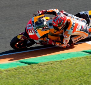 Marc Márquez durante el circuito de Cheste Marc Márquez durante el circuito de Cheste