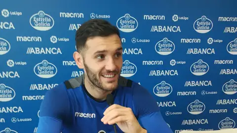 Lucas Pérez, ante Málaga. Lucas Pérez ante Málaga.