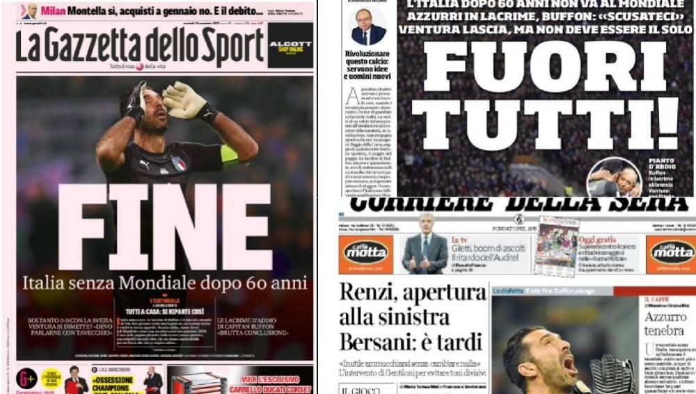 La eliminación de Italia, en la prensa