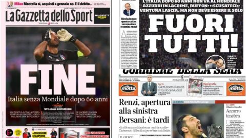 La eliminaci&oacute;n de Italia, en la prensa