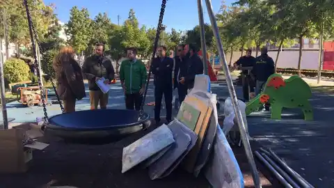 Los juegos infantiles de la Plaza 1º de Mayo son renovados Los juegos infantiles de la Plaza 1º de Mayo son renovados