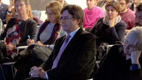 Imagen de televisi&oacute;n del expresidente de la Generalitat Carles Puigdemont