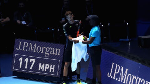 Carre&ntilde;o, durante su partido contra Thiem