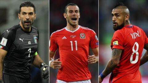 Buffon, Bale y Arturo Vidal no estar&aacute;n en el Mundial