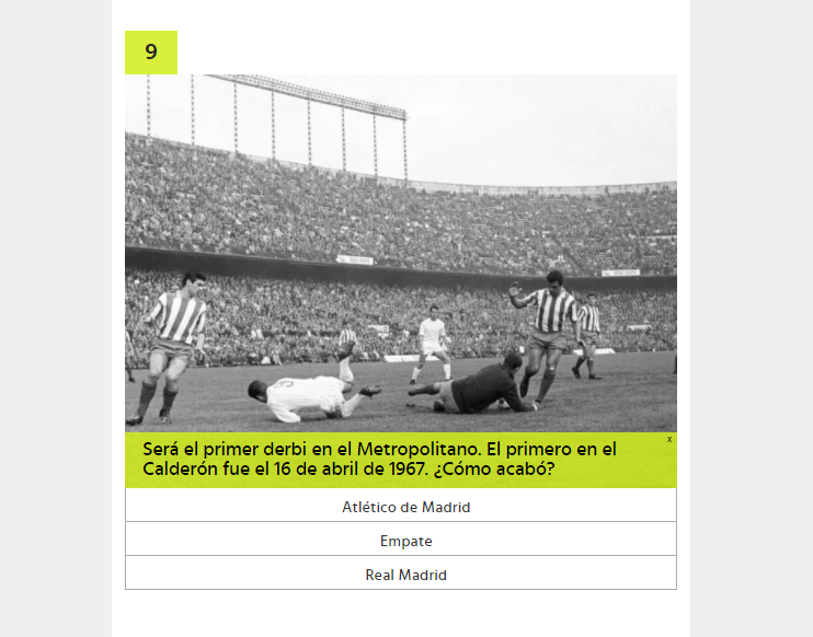 TRIVIAL: ¿Cuánto sabes del derbi de Liga entre Atlético y Real Madrid? TRIVIAL: ¿Cuánto sabes del derbi de Liga entre Atlético y Real Madrid?