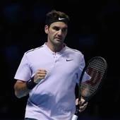 Roger Federer celebra un punto ante Zverev Roger Federer celebra un punto ante Zverev