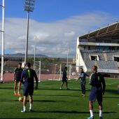 Entrenamiento del Málaga CF en el Ciudad de Málaga