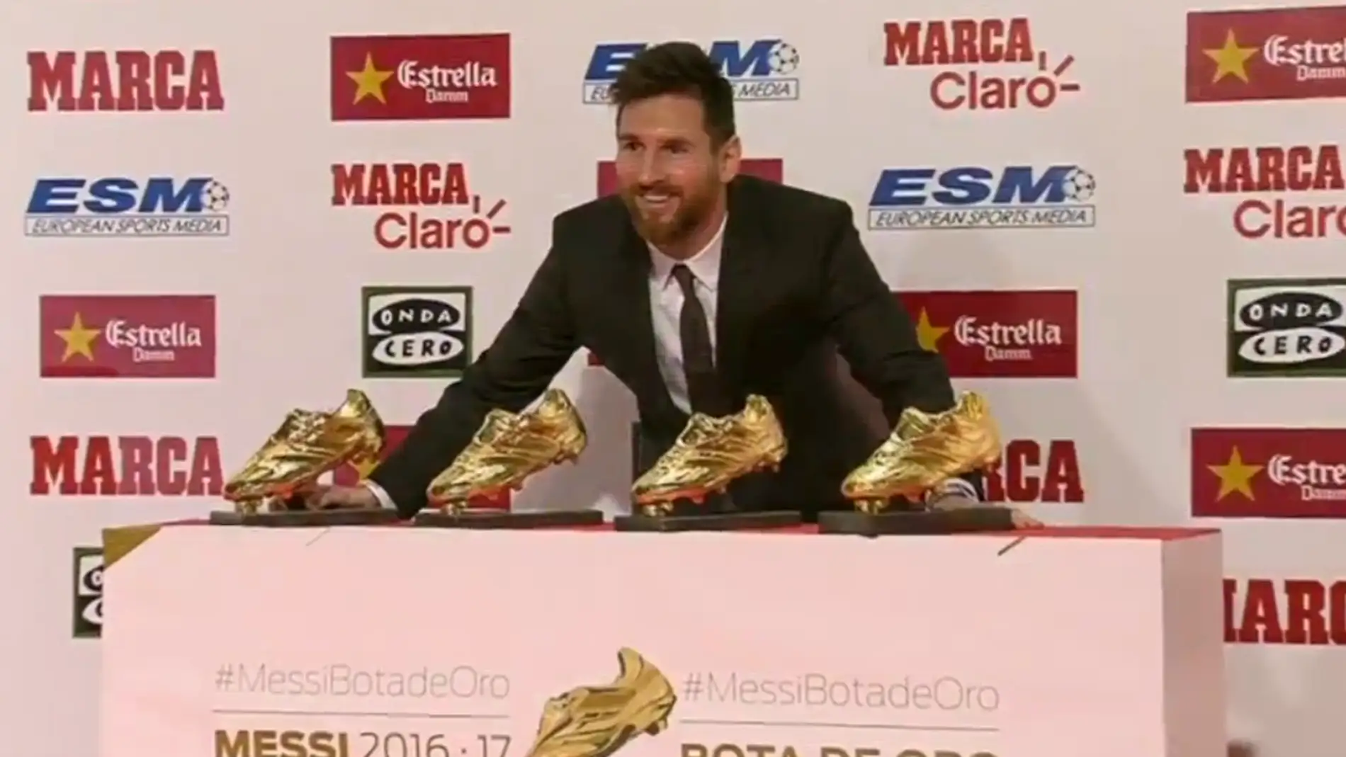 Messi, con sus cuatro Botas de Oro