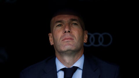 Zidane, durante el partido contra el M&aacute;laga