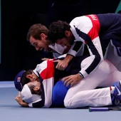 El equipo de Francia celebra su triunfo en la Copa Davis El equipo de Francia celebra su triunfo en la Copa Davis