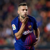 Jordi Alba celebra su gol con el Barcelona Jordi Alba celebra su gol con el Barcelona