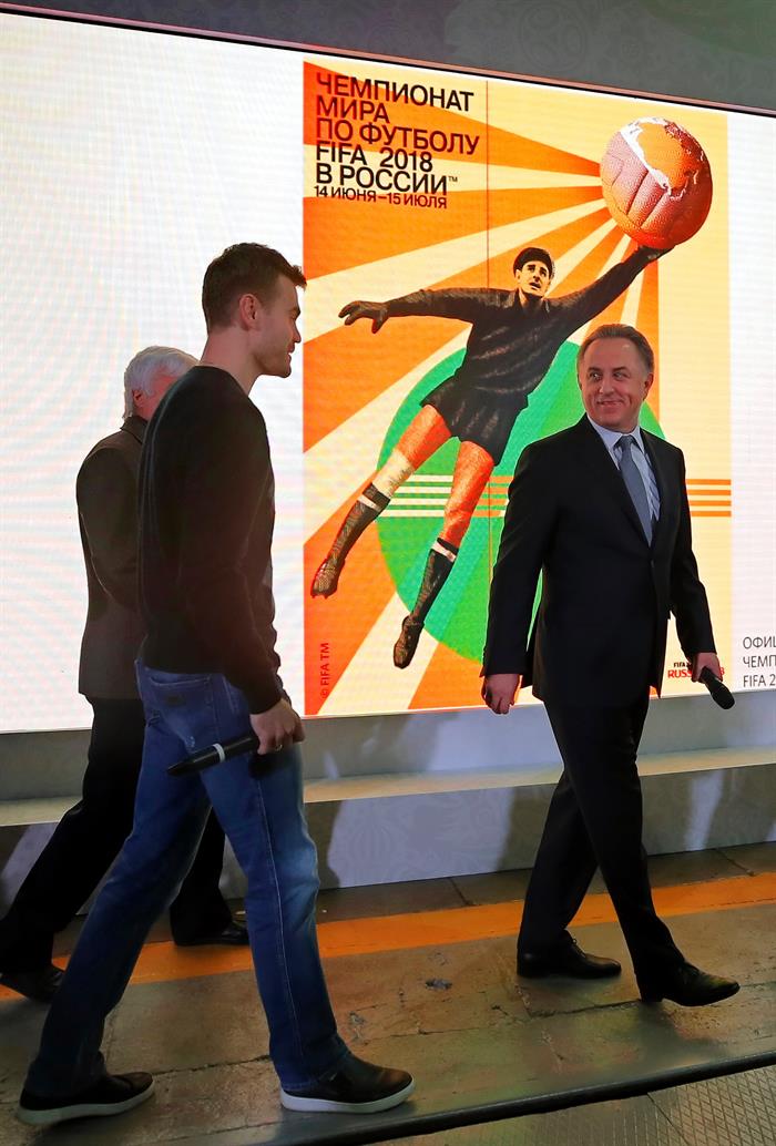 Lev Yashin, protagonista en el cartel del Mundial de Rusia 2018 Lev Yashin, protagonista en el cartel del Mundial de Rusia 2018