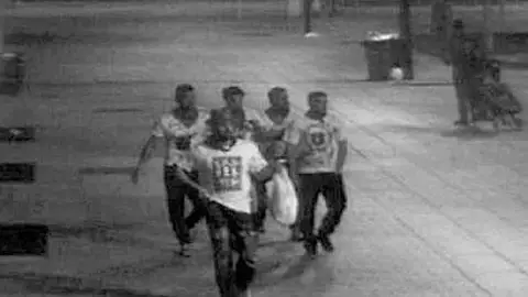 Los miembros de 'La Manada' durante los Sanfermines de 2016 Los miembros de 'La Manada' durante los Sanfermines de 2016