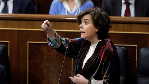 La vicepresidenta del Gobierno, Soraya S&aacute;enz de Santamar&iacute;a
