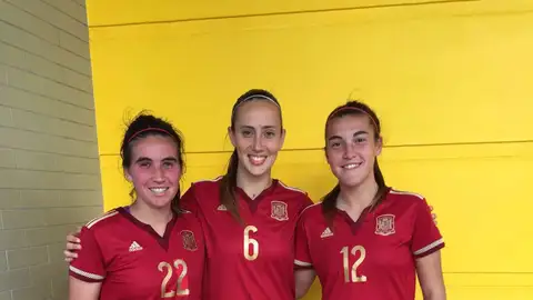 Caldentey, Torrecilla y Guijarro Selección española