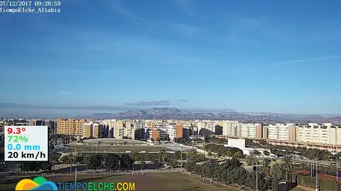 Imagen de la webcam del barrio Altabix/Universidad de TiempoElche.com Imagen de la webcam del barrio Altabix/Universidad de TiempoElche.com