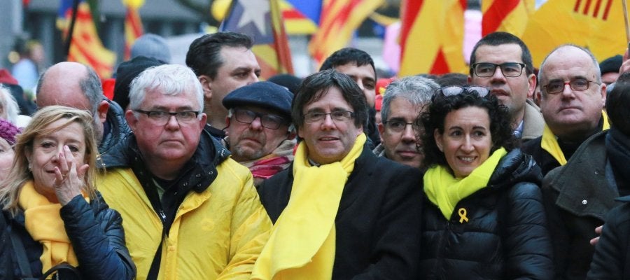 Puigdemont con Marta Rovira en Bruselas Puigdemont con Marta Rovira en Bruselas