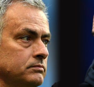 Mourinho y Guardiola, frente a frente en el derbi de Manchester Mourinho y Guardiola, frente a frente en el derbi de Manchester