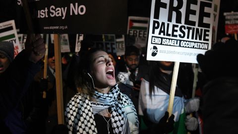 Cientos de personas protestan en Londres por el anuncio de Trump sobre Jerusal&eacute;n