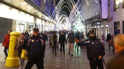 Miembros del cuerpo de Polic&iacute;a en Madrid