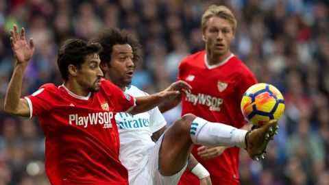 Instant&aacute;nea del encuentro Real Madrid - Sevilla