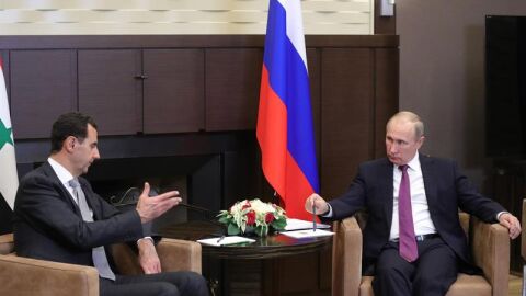 Vlad&iacute;mir Putin con Bashar al Assad