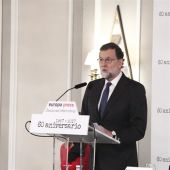 Mariano Rajoy en los desayunos informativos de Europa Press