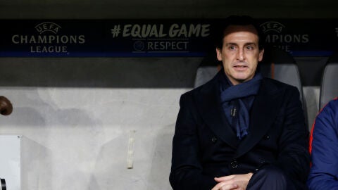 Emery, durante un partido del PSG