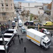La Guardia Civil acompaña al camión que traslada los bienes de Sijena