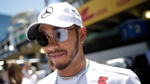 Hamilton, durante un Gran Premio