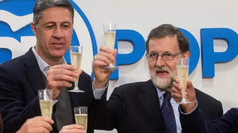 Mariano Rajoy brinda con cava catalán Mariano Rajoy
