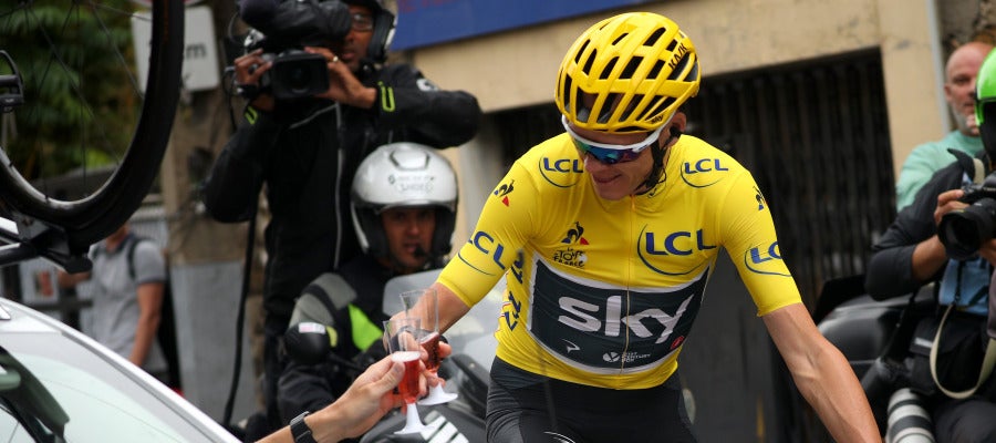 Chris Froome, en la última etapa del Tour 2017 Chris Froome, en la última etapa del Tour 2017
