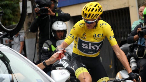 Chris Froome, en la &uacute;ltima etapa del Tour 2017