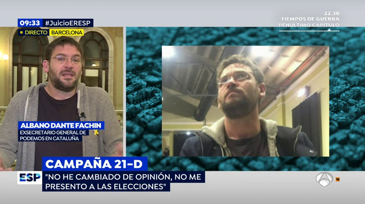 Albano Dante Fachin: "No soy independentista, pero el 21-D votaré a un partido independentista" Albano Dante Fachin: "No soy independentista, pero el 21-D votaré a un partido independentista"