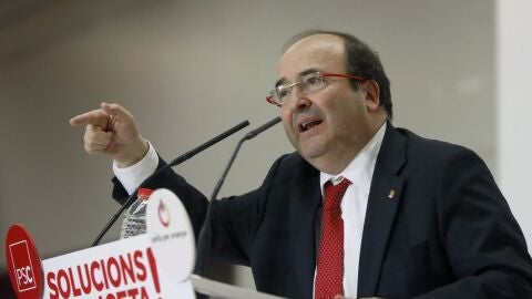 Miquel Iceta durante un acto electoral