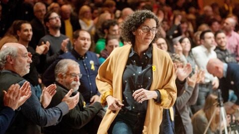Marta Rovira durante un acto electoral en Girona