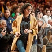 Marta Rovira durante un acto electoral en Girona